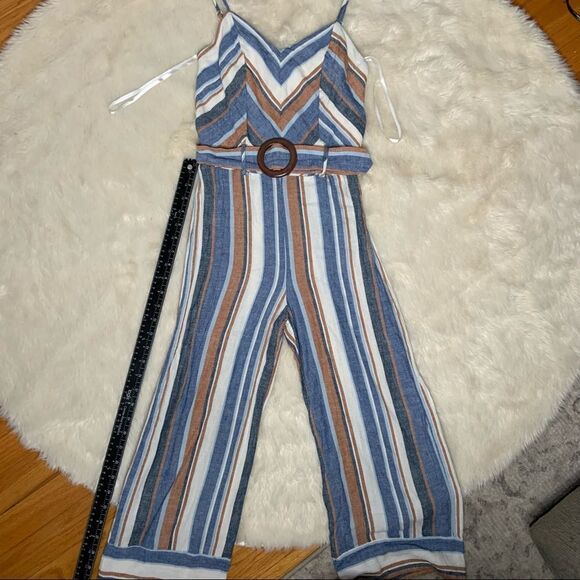 Sz Small Monteau Striped Jumpsuit w/belt detail - Picture 1 of 9